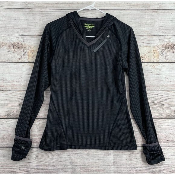 Straight Down Golf Thermal Hoodie Pullover Women's‎ Size Small Gray/Black Print - Picture 1 of 11
